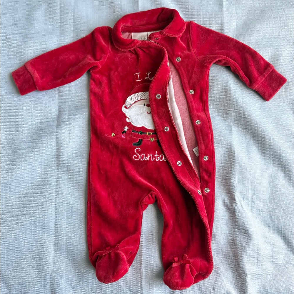Koala Kids Festive Red Baby Christmas Sleeper - 3M